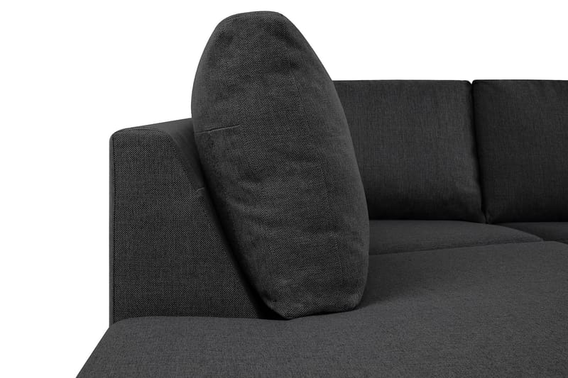 U-sofa Nevada Large Divan Høyre - Mørkgrå - Møbler - Sofaer - Sofaer med sjeselong - 3 seters sofa med divan