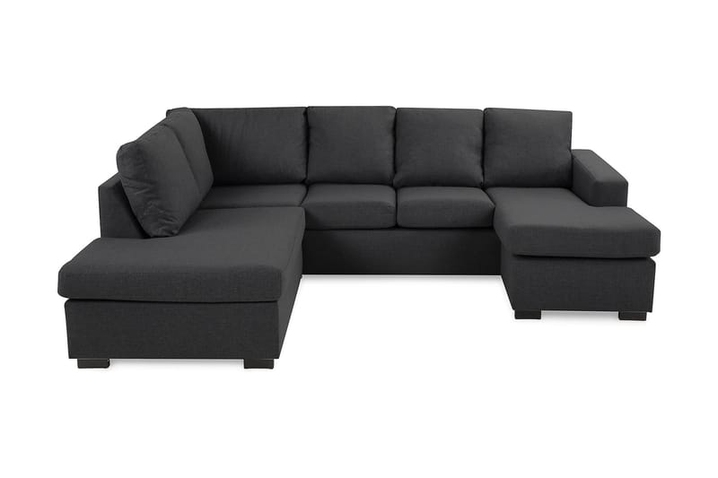 U-sofa Nevada Large Divan Høyre - Mørkgrå - Møbler - Sofaer - Sofaer med sjeselong - 3 seters sofa med divan