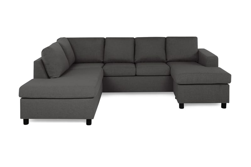 U-sofa Nevada Large Divan Høyre - Mørkgrå - Møbler - Sofaer - Sofaer med sjeselong - 3 seters sofa med divan