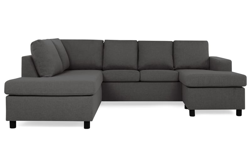 U-sofa Nevada Large Divan Høyre - Mørkgrå - Møbler - Sofaer - Sofaer med sjeselong - 3 seters sofa med divan