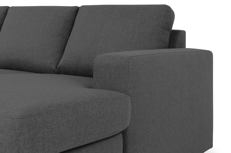 U-sofa Nevada Large Divan Høyre - Mørkgrå - Møbler - Sofaer - Sofaer med sjeselong - 3 seters sofa med divan