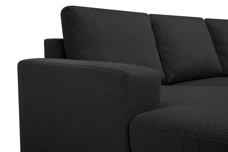 U-sofa Nevada Large Divan Venstre - Antrasitt - 2 seters sofa med divan - 4 seters sofa med divan - Fløyelssofaer - Skinnsofaer - 3 seters sofa med divan - U-sofa