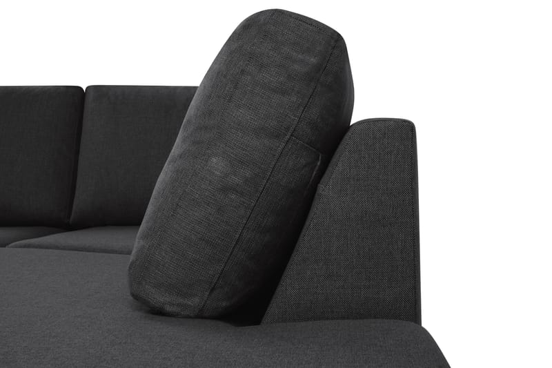 U-sofa Nevada Large Divan Venstre - Antrasitt - Møbler - Sofaer - Sofaer med sjeselong - 3 seters sofa med divan