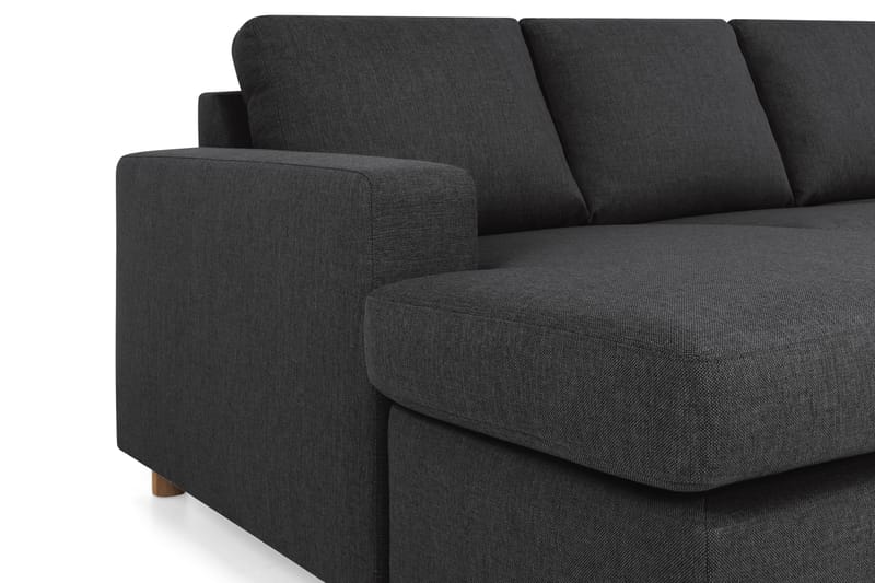 U-sofa Nevada Large Divan Venstre - Antrasitt - Møbler - Sofaer - Sofaer med sjeselong - 3 seters sofa med divan