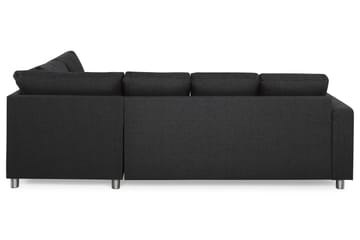 U-sofa Nevada Large Divan Venstre - Antrasitt - Møbler - Sofaer - Sofaer med sjeselong - 3 seters sofa med divan