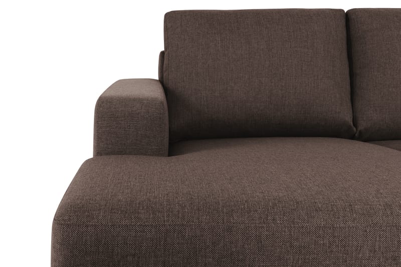 U-sofa Nevada Large Divan Venstre - Brun - Møbler - Sofaer - Sofaer med sjeselong - 3 seters sofa med divan