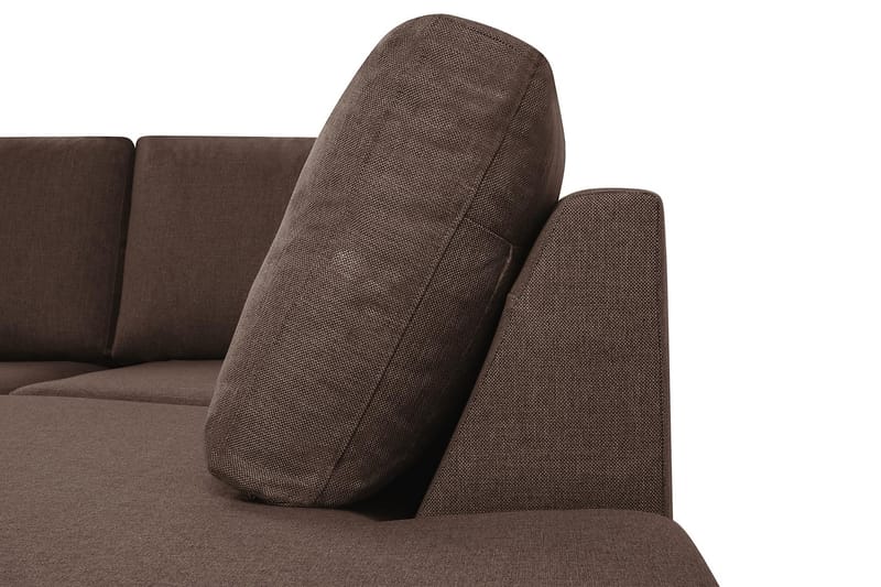 U-sofa Nevada Large Divan Venstre - Brun - Møbler - Sofaer - Sofaer med sjeselong - 3 seters sofa med divan