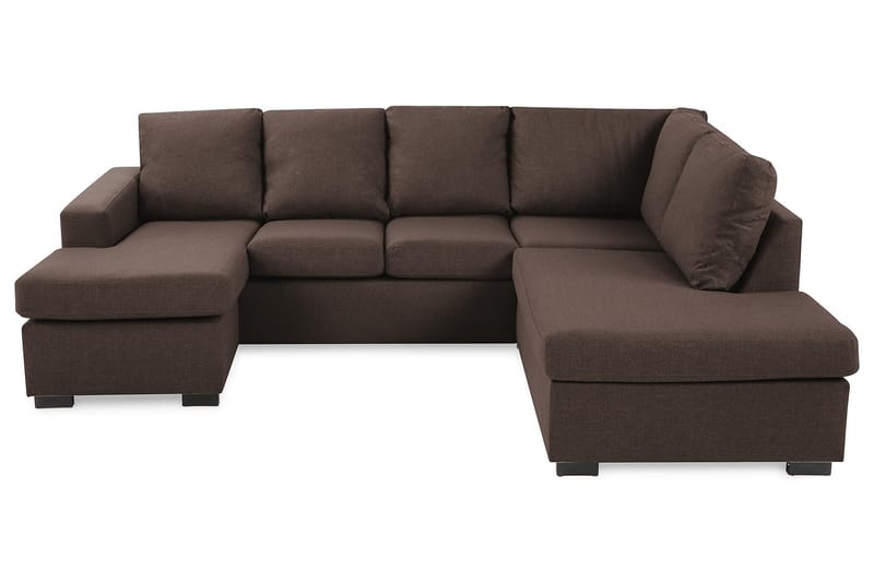 U-sofa Nevada Large Divan Venstre - Brun - 3 seters sofa med divan - U-sofa