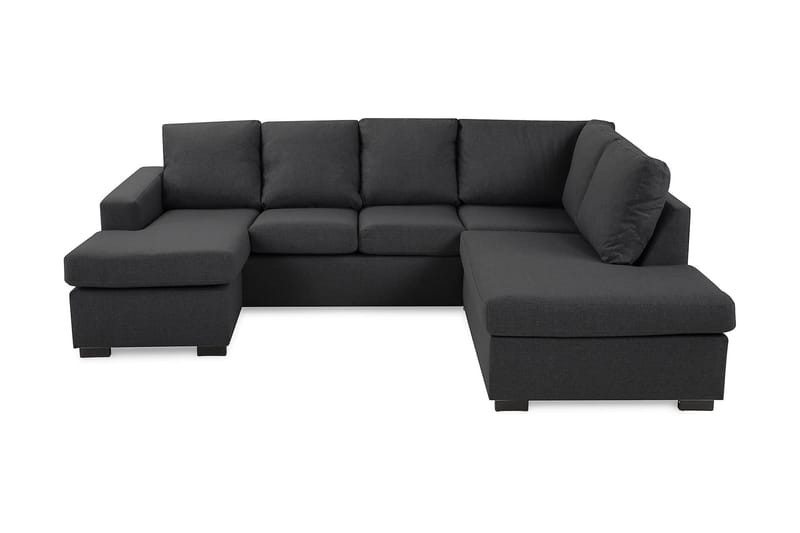 U-sofa Nevada Large Divan Venstre - Mørkgrå - 3 seters sofa med divan - U-sofa