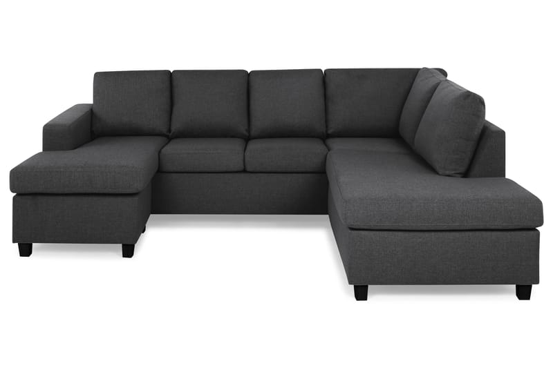 U-sofa Nevada Large Divan Venstre - Mørkgrå - Møbler - Sofaer - Sofaer med sjeselong - 3 seters sofa med divan