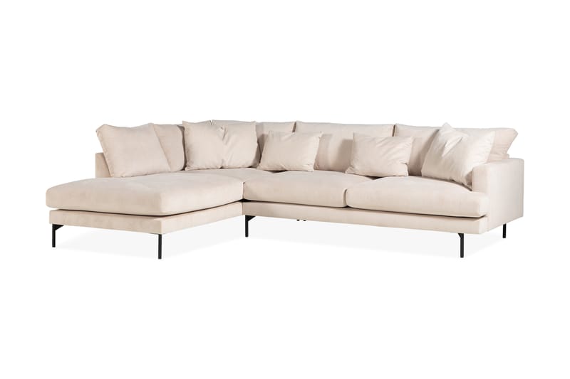 3-seters Sofa med Sjeselong Armunia Venstre - Beige - Møbler - Sofaer - Sofaer med sjeselong - 4 seters sofa med divan