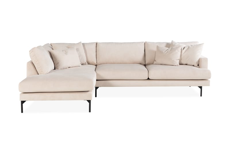 3-seters Sofa med Sjeselong Armunia Venstre - Beige - Møbler - Sofaer - Sofaer med sjeselong - 4 seters sofa med divan