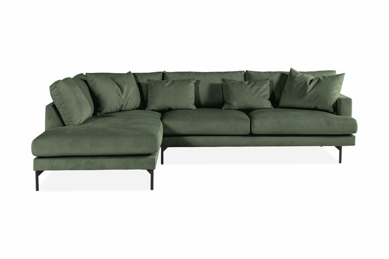 3-seters Sofa med Sjeselong Armunia Venstre - Grønn - Møbler - Sofaer - Sofaer med sjeselong - 4 seters sofa med divan