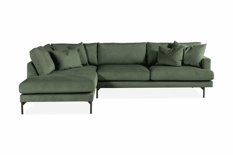 3-seters Sofa med Sjeselong Armunia Venstre - Grønn - Møbler - Sofaer - Sofaer med sjeselong - 4 seters sofa med divan