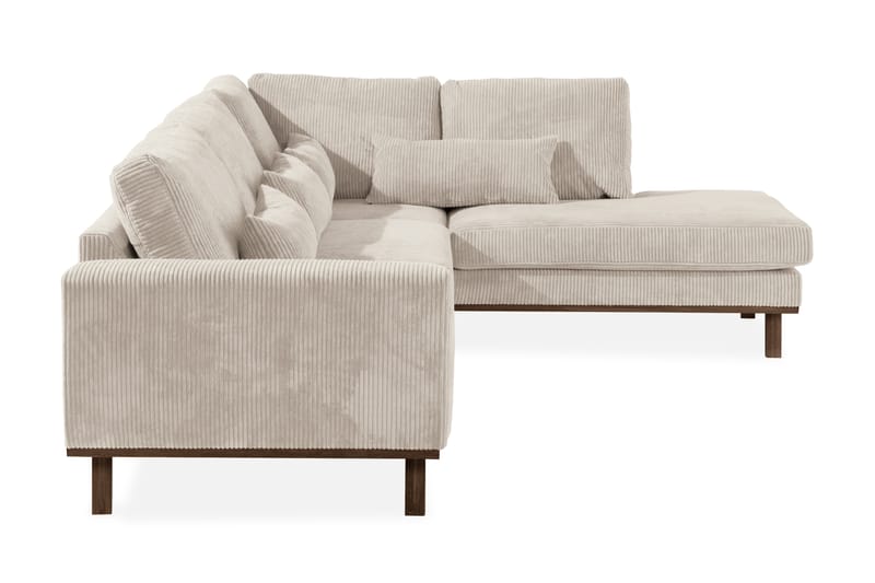 2,5-seter Sofa Haga Cordfløyel - Beige - Møbler - Sofaer - Sofaer med sjeselong - 4 seters sofa med divan