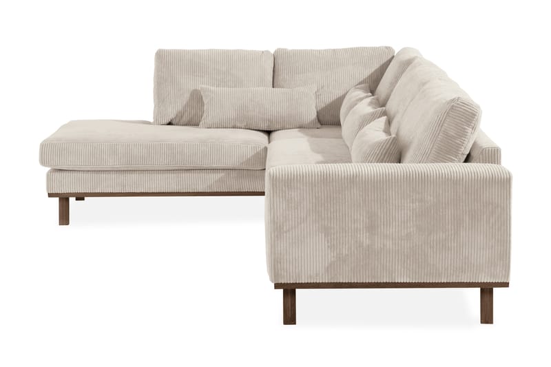 2,5-seter Sofa Haga Cordfløyel - Beige - Møbler - Sofaer - Sofaer med sjeselong - 4 seters sofa med divan