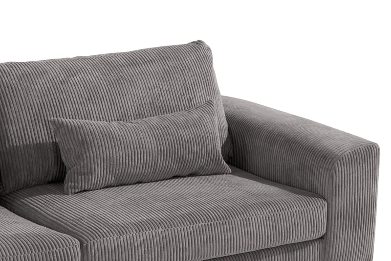 2,5-seter Sofa Haga Cordfløyel - Grå - Møbler - Sofaer - Sofaer med sjeselong - 4 seters sofa med divan