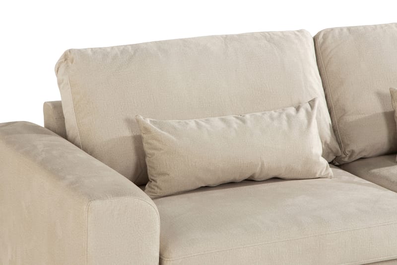 2,5-seter Sofa Haga Fløyel - Beige - Møbler - Sofaer - Sofaer med sjeselong - 4 seters sofa med divan