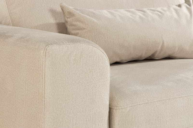 2,5-seter Sofa Haga Fløyel - Beige - Møbler - Sofaer - Sofaer med sjeselong - 4 seters sofa med divan