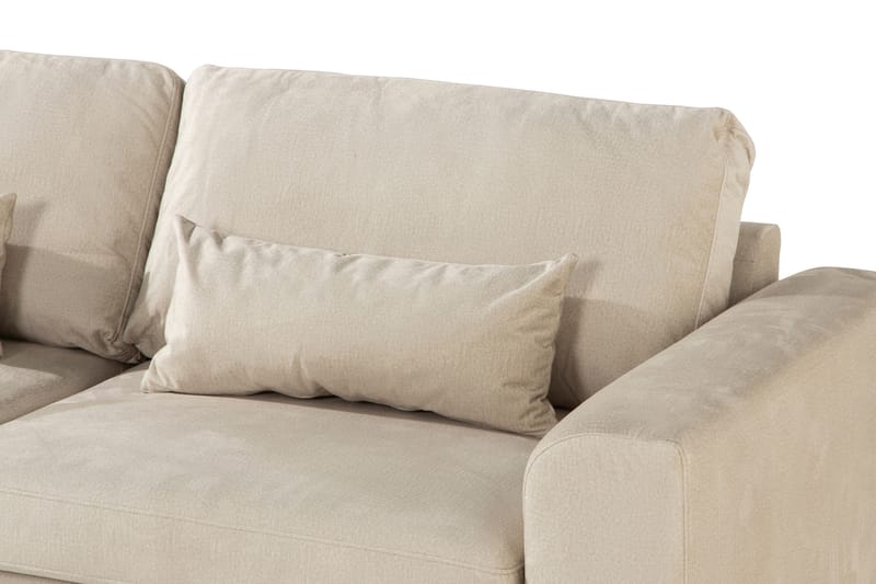 2,5-seter Sofa Haga Fløyel - Beige - Møbler - Sofaer - Sofaer med sjeselong - 4 seters sofa med divan