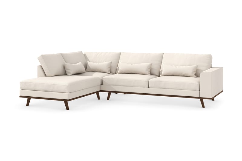 2,5-seters L-Sofa Haga - Beige - Møbler - Sofaer - Sofaer med sjeselong - 4 seters sofa med divan