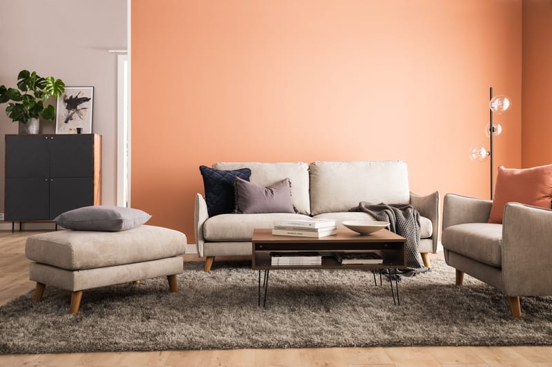 3-seter Divansofa Colt Lyx Høyre - Beige - Møbler - Sofaer - Sofaer med sjeselong - 4 seters sofa med divan