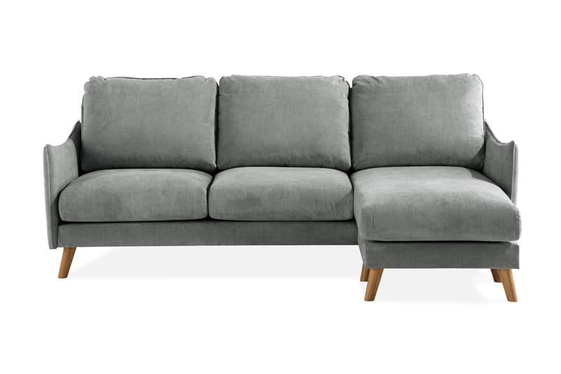 3-seter Divansofa Colt Lyx Høyre - Grå/Eik - Møbler - Sofaer - Sofaer med sjeselong - 4 seters sofa med divan