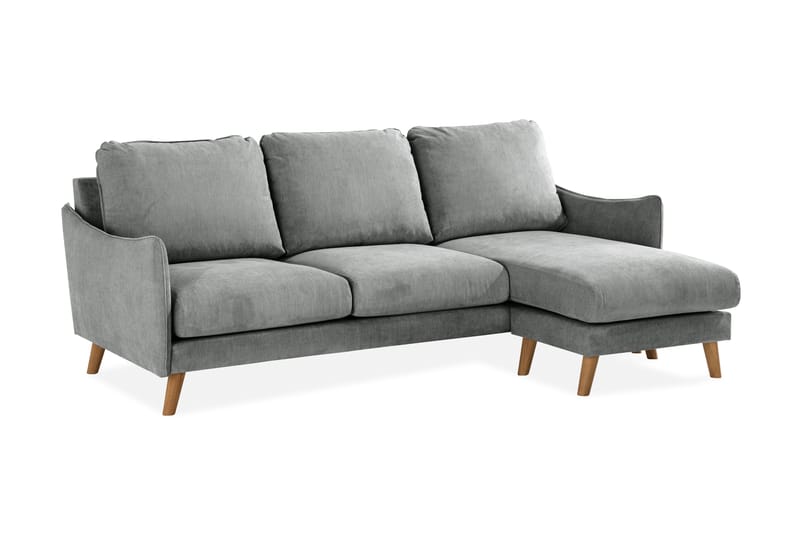 3-seter Divansofa Colt Lyx Høyre - Grå/Eik - Møbler - Sofaer - Sofaer med sjeselong - 4 seters sofa med divan