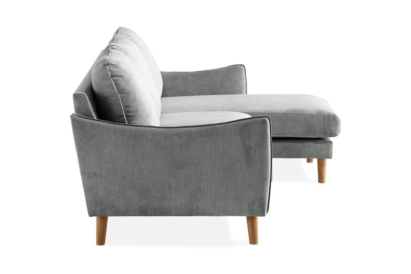 3-seter Divansofa Colt Lyx Høyre - Grå/Eik - Møbler - Sofaer - Sofaer med sjeselong - 4 seters sofa med divan