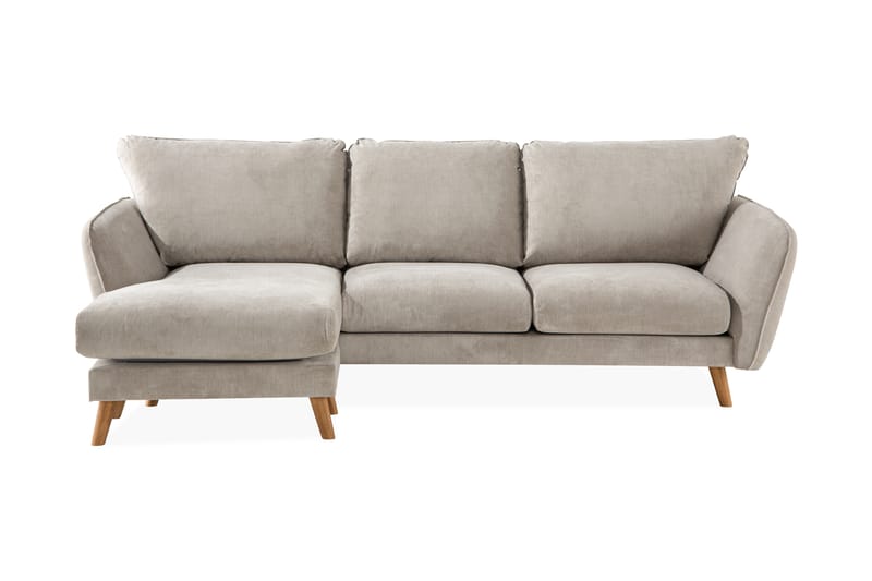 3-seter Divansofa Colt Lyx Venstre - Beige/Eik - Møbler - Sofaer - Sofaer med sjeselong - 4 seters sofa med divan