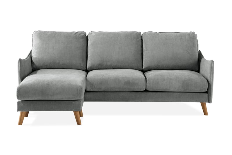 3-seter Divansofa Colt Lyx Venstre - Grå/Eik - Møbler - Sofaer - Sofaer med sjeselong - 4 seters sofa med divan