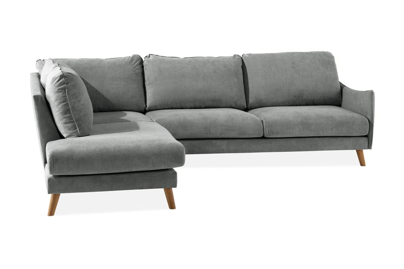 3-seter Divansofa Colt Lyx Venstre - Grå/Eik - Møbler - Sofaer - Sofaer med sjeselong - 4 seters sofa med divan