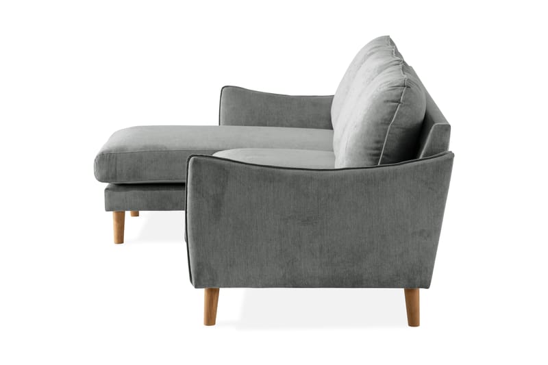 3-seter Divansofa Colt Lyx Venstre - Grå/Eik - Møbler - Sofaer - Sofaer med sjeselong - 4 seters sofa med divan