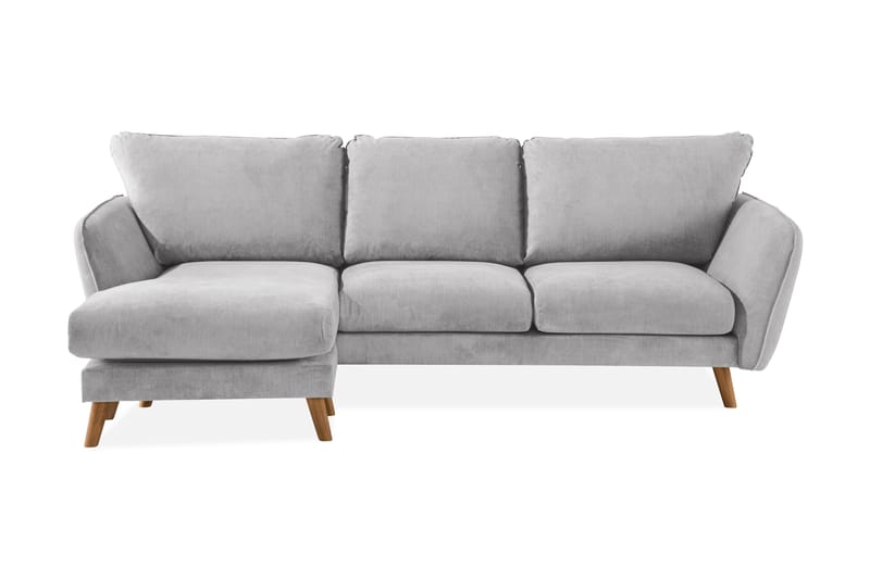 3-seter Divansofa Colt Lyx Venstre - Lysegrå/Eik - Møbler - Sofaer - Sofaer med sjeselong - 4 seters sofa med divan