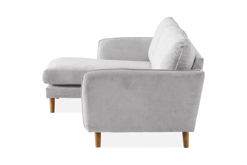 3-seter Divansofa Colt Lyx Venstre - Lysegrå/Eik - Møbler - Sofaer - Sofaer med sjeselong - 4 seters sofa med divan