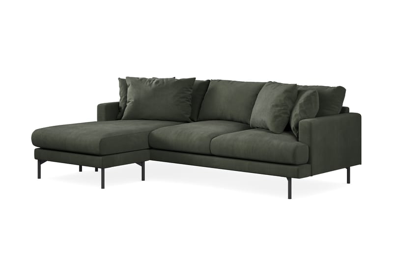 4-seters Divansofa Armunia - Mørk grønn - Møbler - Sofaer - Sofaer med sjeselong - 4 seters sofa med divan