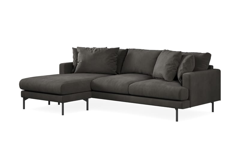 4-seters Divansofa Armunia - Mørkegrå - Møbler - Sofaer - Sofaer med sjeselong - 4 seters sofa med divan