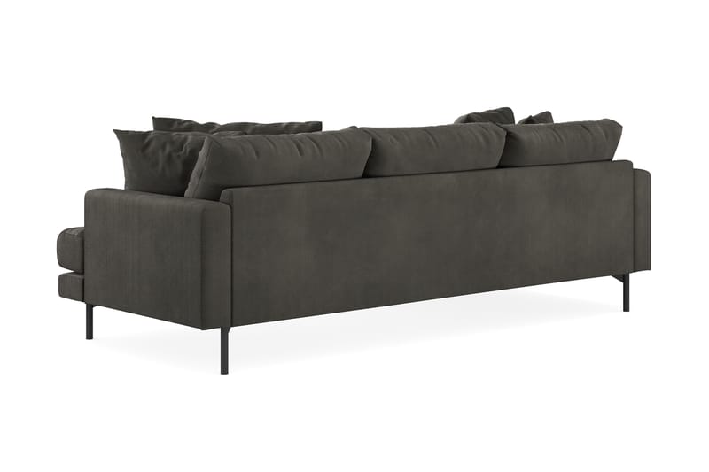 4-seters Divansofa Armunia - Mørkegrå - Møbler - Sofaer - Sofaer med sjeselong - 4 seters sofa med divan