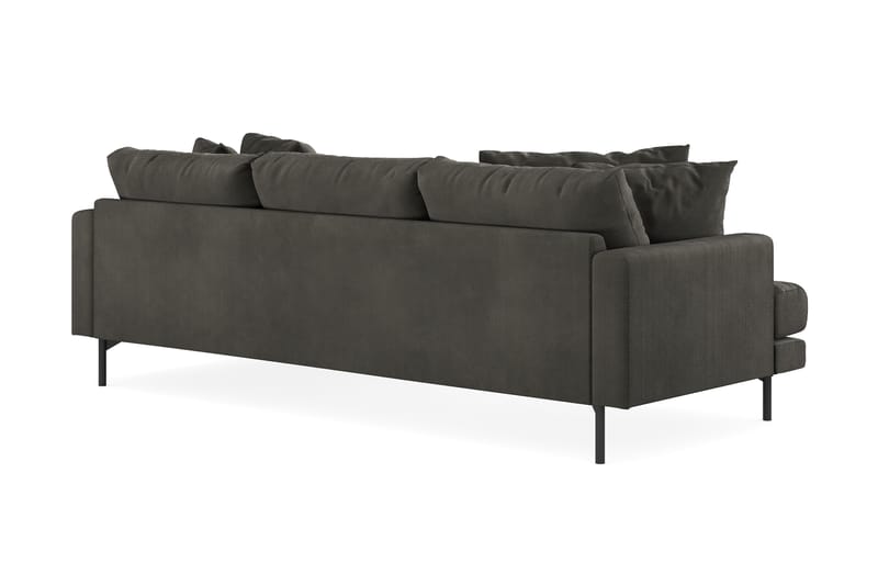 4-seters Divansofa Armunia - Mørkegrå - Møbler - Sofaer - Sofaer med sjeselong - 4 seters sofa med divan