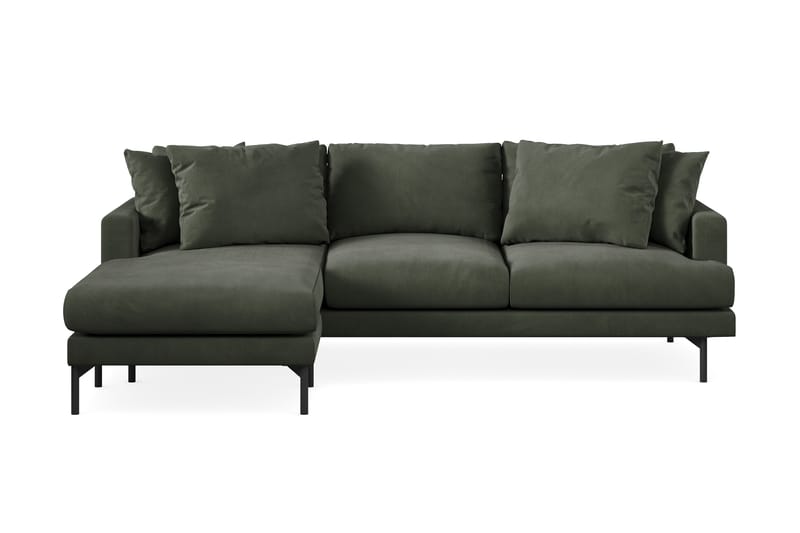 4-seters Divansofa Menard - Mørk grønn - Møbler - Sofaer - Sofaer med sjeselong - 4 seters sofa med divan