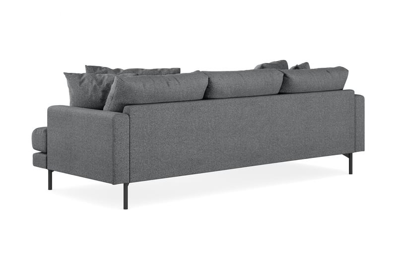 4-seters Divansofa Menard - Mørkegrå - Møbler - Sofaer - Sofaer med sjeselong - 4 seters sofa med divan