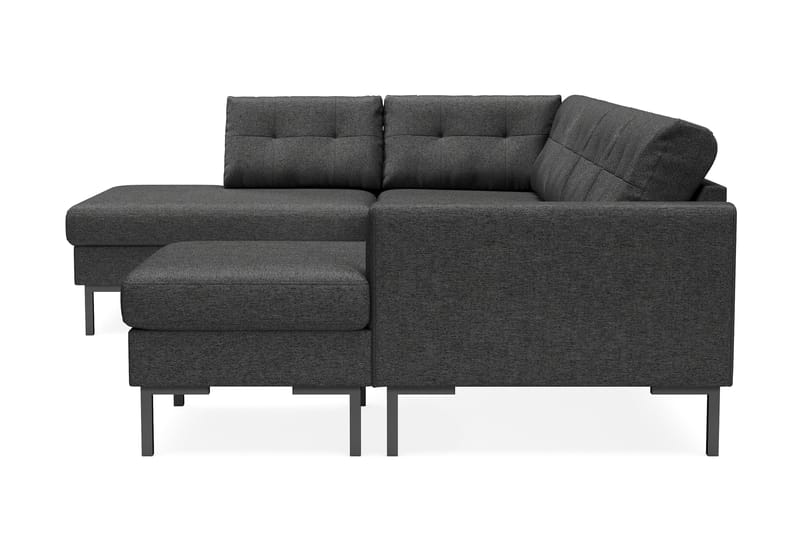 4-seters U-sofa Divan Høyre Frillestad - Mørkegrå - Møbler - Sofaer - Sofaer med sjeselong - 4 seters sofa med divan