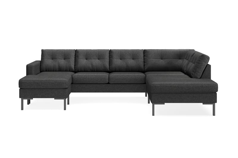 4-seters U-sofa Divan Venstre Frillestad - Mørkegrå - Møbler - Sofaer - Sofaer med sjeselong - 4 seters sofa med divan