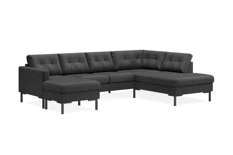 4-seters U-sofa Divan Venstre Frillestad - Mørkegrå - Møbler - Sofaer - Sofaer med sjeselong - 4 seters sofa med divan