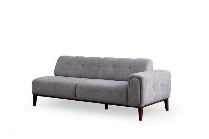 4-seters Sofa med Divan Athena - Lysegrå - Møbler - Sofaer - Sofaer med sjeselong - 4 seters sofa med divan