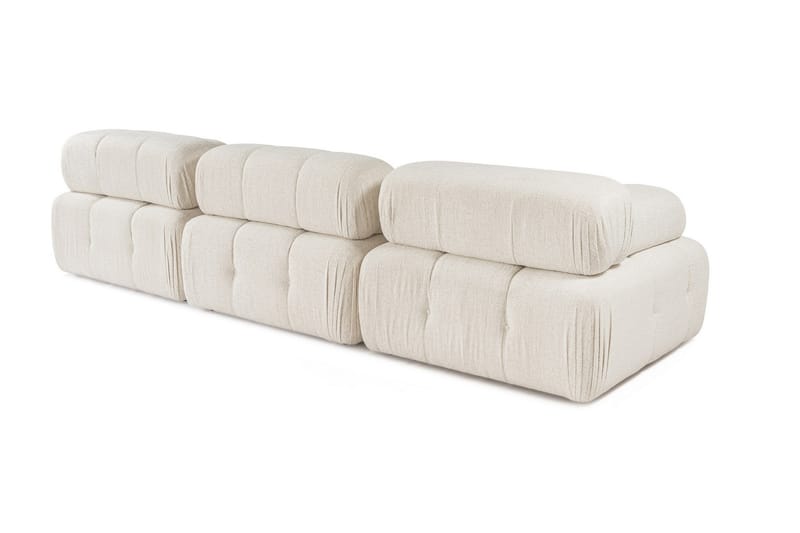 Boblende Divansofa 3-seter 315 cm Belgin - Lysebeige - Møbler - Sofaer - Sofaer med sjeselong - 4 seters sofa med divan