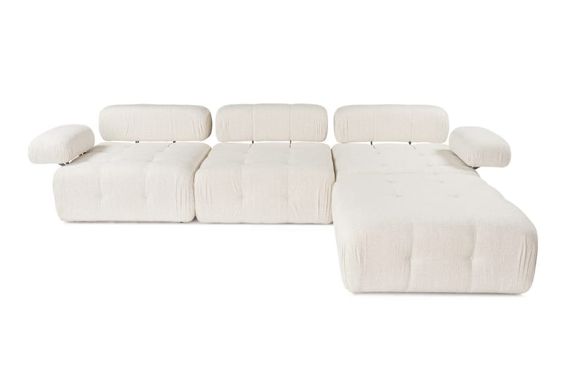 Boblende Divansofa 3-seter 315 cm Belgin - Lysebeige - Møbler - Sofaer - Sofaer med sjeselong - 4 seters sofa med divan