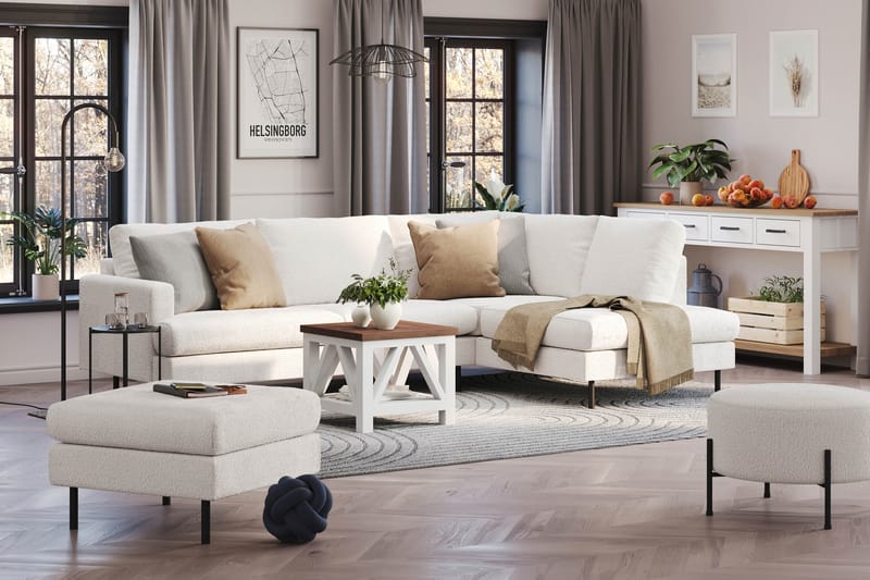 Compact Sofa Menard med Chaiselong 4-seter - Møbler - Sofaer - Sofaer med sjeselong - 4 seters sofa med divan