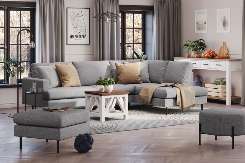 Compact Sofa Menard med Chaiselong 4-seter - Møbler - Sofaer - Sofaer med sjeselong - 4 seters sofa med divan