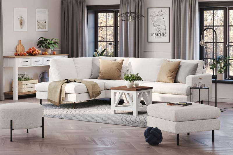 Compact Sofa Menard med Chaiselong 4-seter - Møbler - Sofaer - Sofaer med sjeselong - 4 seters sofa med divan